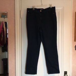 Straight leg dark wash stretchy jeans Style&Co 14
